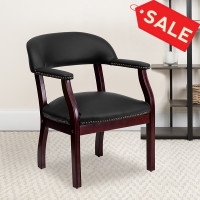 Flash Furniture Black Leather Conference Chair B-Z105-LF-0005-BK-LEA-GG